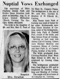 Charlene Denise Park and Rickie Dean Stratton are married