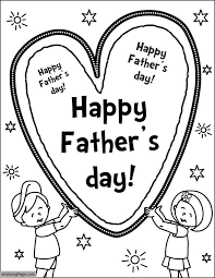 Happy Fathers Day Son And Daughter With Heart Coloring Page For Kids Printable Fathers Day Coloring Page Happy Fathers Day Son Happy Fathers Day