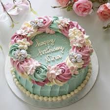 Blume Buttercremekuchen Flower Cake Cake Decorating Designs Buttercream Cake