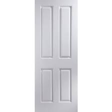 4 Panel Primed White Woodgrain Internal Door H 1981mm W 610mm In 2019 Fire Doors Internal Doors Wood Grain