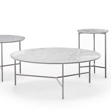 Modern marble & wood coffee nesting tables. Contemporary Coffee Table Smoke Se Collections Iron Marble Round