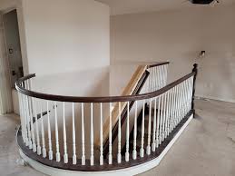 (actually, the railing was attached to how are the plaques attached to the walls? I M New Here So Here S Some Of What I Do Oak Hand Rail With Wooden Spindles Fun Build Carpentry