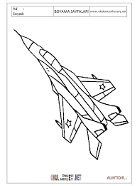 Ucak Boyama Sayfalari