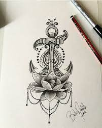 Ancora Adoradordesol Indiana Flor De Lotus Tattoo Desenho Esfumada Beanicoletto Tattoos Leg Tattoos Womens Leg Tattoos