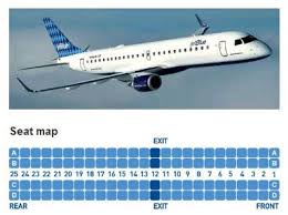 jetblue airways embraer erj 190 jet aircraft seating layout