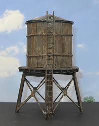 Ho Scale Wooden Water Tank Model Train Structures Model Trains Model Train Scenery Miniature Model