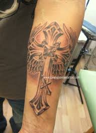 Eternal tattoo ink supply store. Cross With Angel Wings Tattoo Arm Novocom Top