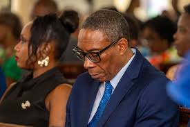 Enjoying the heartfelt St. Lucy Thanksgiving Service organized by the  Parish Organizing Committee at the St. Lucy Parish Church. Rector Hugh  Sandiford delivered a moving sermon, while Senior Minister, The Hon. Kerrie