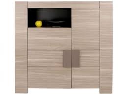 Rangement 2 Portes 1 Niche Atlanta Coloris Chene Fusain Vente De Inside Meuble Salon Conforama