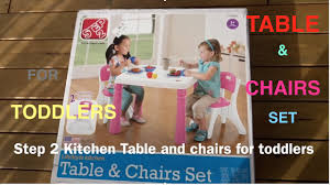 Two included chairs that store nicely underneath the table maximum weight on each chair: Step 2 Kitchen Table And Chairs For Toddlers Youtube