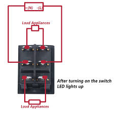 Ideally the next will be able to assist. Twidec 2pcs Ac 20a 125v 15a 250v Dpdt 6 Pins 3 Position On Off On Red Led Light Illuminated And Boat Black Rocker Switch Toggle Can Choose Quality Assurance For 1 Years Red Ca Kcd2 203n R 1 Amazon Ae