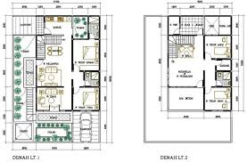 Contoh desain gambar denah rumah minimalis 3 kamar tidur ada garasi 3d modern dan sederhana sketsa, type 36 dan ukuran 6x12, 7x9 sederhana 45 Desain Denah Rumah 2 Lantai Minimalis Sederhana Rumahpedia
