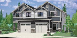Lake, mountain, rustic, craftsman, open living. Duplex House Plans Designs One Story Ranch 2 Story Bruinier Associates