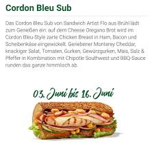 Swiss cheese is a little bitter. Subway Kufstein On Instagram Cordon Bleu Sub Sandwichartist Myway Subwaykufstein Sandwich Subwaycookies Subwa Subway Cookies Cordon Bleu Subway