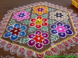 Margazhi Colour Kolam 21 Pulli 11inbetween Dots Rangoli Designs Images Rangoli Kolam Designs Rangoli Designs