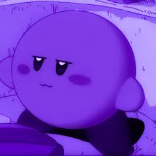 Paper kirby pfp (alt #7). Purple Aesthetic Grunge Glow