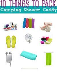 10 Things To Pack In Your Camping Shower Caddy Shower Caddy Camping Shower Camping Hacks