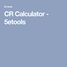 For actually wielding the 5e handbook as a weapon in melee combat: Cr Calculator 5etools In 2020 Dungeon Master S Guide Dungeons And Dragons Calculator