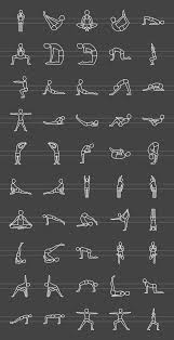 50 Yoga Poses Line Inverted Icons Yoga Poses Poses Cool Yoga Poses