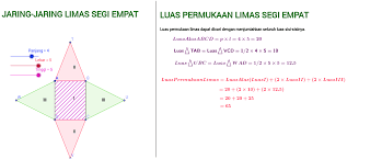 Ilustrasi gambar limas segi empat adalah : Jaring Jaring Limas Segi Empat Geogebra