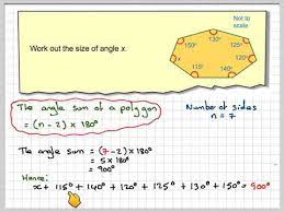 Finding The Size Of An Interior Angle Of A Heptagon Youtube