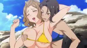 Sexy naked young lesbian anime women with big boobs