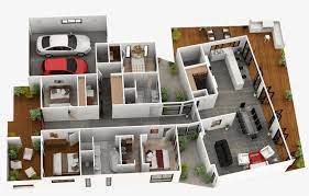 Four bedroom house plans offer homeowners one thing above all else: Bedroom 1 Ensuite Bedroom 2 Bedroom 3 Bedroom 4 Bathroom Single Floor Very Small Bedroom Tiny House Floor Plans 1669x993 Png Download Pngkit