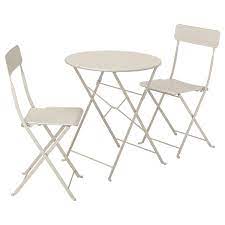 Small white table and chairs canhobienhoa info. Saltholmen Table And 2 Folding Chairs Outdoor Beige Buy Online Or In Store Ikea
