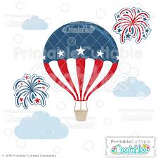 Download Patriotic Hot Air Balloon Svg File For Silhouette For Cricut