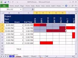 Excel Magic Trick 626 Time Gantt Chart Conditional Formatting Data Validation Custom Formulas