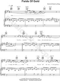 Eva Cassidy Fields Of Gold Sheet Music In F Minor Transposable Download Print Sheet Music Fields Of Gold Music Book