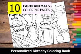 Showing 12 coloring pages related to sasha. Farm Animals Theme Personalized Birthday Coloring Book Coloring Books For Adults