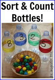 Sort And Count Maths Bottles The Imagination Tree Preschool Activities Math Activities Preschool Math