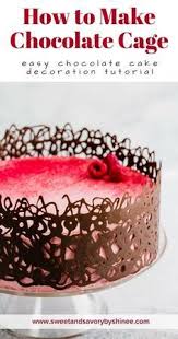 How To Make Chocolate Cage Easy Chocolate Cake Decoration Video Recipe Chocolate Cake Decoration Easy Chocolate Cake Decoration Easy Chocolate Cake