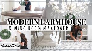 Dining room ideas & projects: Small Dining Room Makeover On A Budget Modern Farmhouse Dining Room Decorating Ideas Youtube