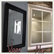 Van De Hemnes Spiegel Van Ikea Een Landelijke Raamspiegel Gemaakt Met Ruitjes Hemnes Ikea Spiegel