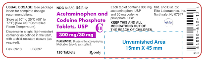 Acetaminophen And Codeine Phosphate Tablets Usp Ciii
