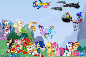 Sonic the hedgehog & equestria girls. 1138997 Amy Rose Applejack Artist Trungtranhaitrung Crossover Doctor Eggman Egg Carrier Equestria Girls Hasbro Knuckles The Echidna Metal Sonic Miles Tails Prower My Little Pony Logo Pinkie Pie Pony Rainbow Dash Rarity