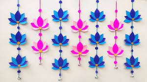 Ganpati Decoration Ideas In Lockdown Ganpati Background Decoration Ideas For Home Flower Decorations Diy Paper Decorations Diy Diy Paper Crafts Decoration