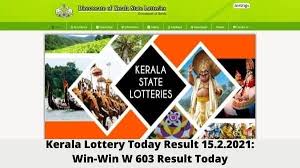 How to check kerala lottery result today 19.2.2021: Kerala Lottery Today Result 15 2 2021 Win Win W 603 Result Today