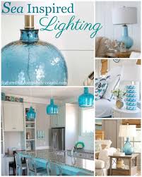 Coastal lighting with marine grade finishes. Blue Lamps Lighting Ideas For Coastal Rooms Coastal Room Beach House Furniture Coastal Living Rooms