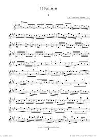 Telemann Fantasias 12 Sheet Music For Flute Or Alto Flute Solo Sheet Music Flute Sheet Music Recorder Sheet Music