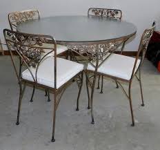 Woodard Grape Vine Pattern Offered On Ebay For 499 99 Wrought Iron Patio Set Wrought Iron Furniture Vintage Outdoor Furniture