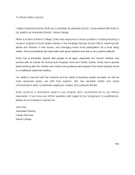30 Free Letters Of Recommendation For Graduate School - Templatearchive