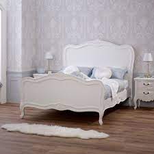 French Chateau White Super Kingsize 6ft Painted Panel Bed French Style Bedroom Furniture White French Furniture White Painted Bedroom Furniture