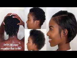 Going natural is extremely popular immediately with black women, but sometimes it isn't realistic for all. How To Wash Blow Dry Straighten Super Short Natural Hair Nia Hope Youtube Short Natural Hair Styles Natural Hair Styles Thick Hair Styles