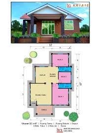 For more information and source, see on this link : Pelan Rumah 3 Bilik Terkini Design Rumah Terkini