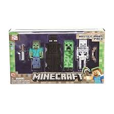 Amazon Com Minecraft Figure 4 Pack Hostile Mobs Toys Games Minecraft Toys Minecraft Minecraft Art