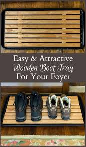 Diy Attractive Wooden Boot Tray For Your Foyer Or Any Entrance Boot Tray Home Diy Diy Tray