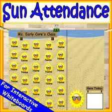 Sun Attendance For Smartboard Attendance Sheet Editable Attendance Chart